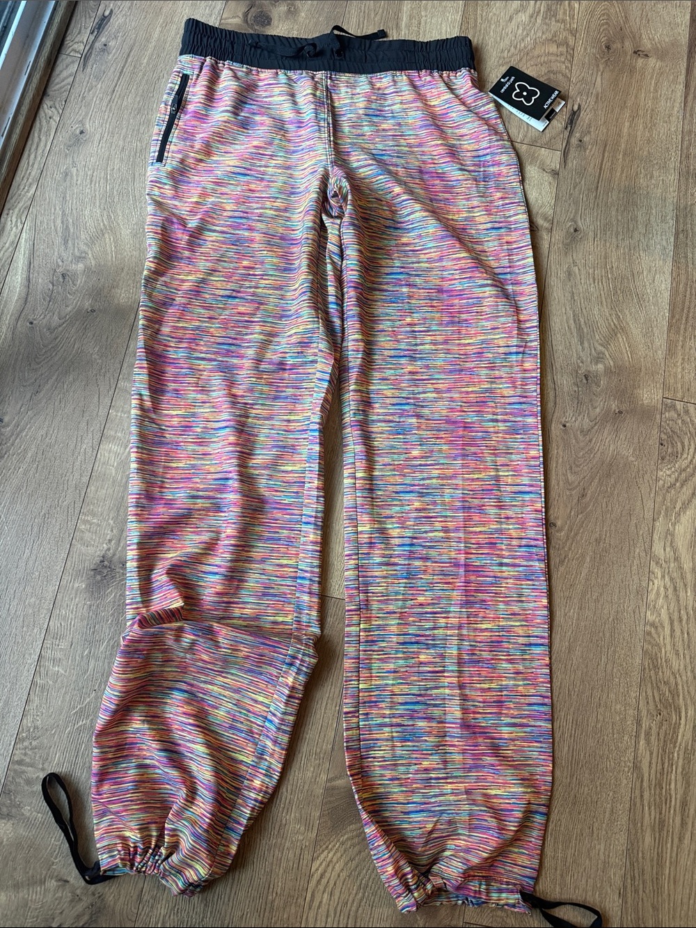 Multicolor Space-Dye Joggers with Black Waistband